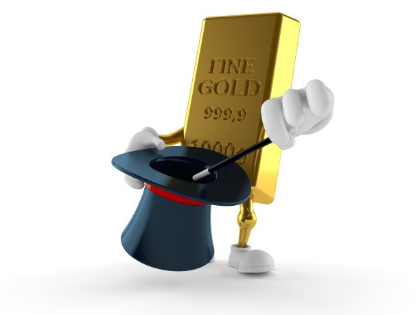 金锭人物与魔术帽图片下载