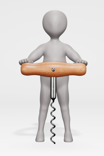 3D渲染的性格与螺旋图片下载