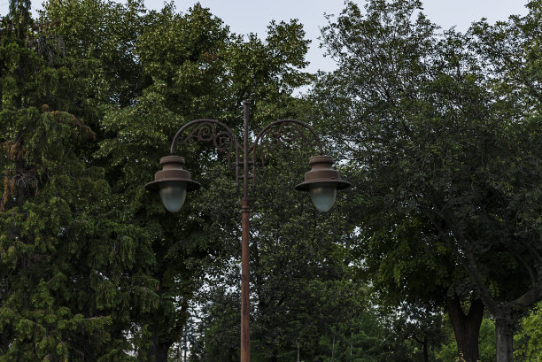 公园里的旧灯图片下载