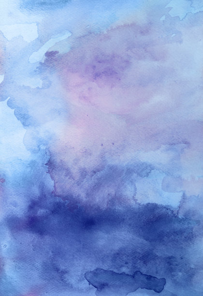 蓝色和紫色抽象水彩背景图片下载