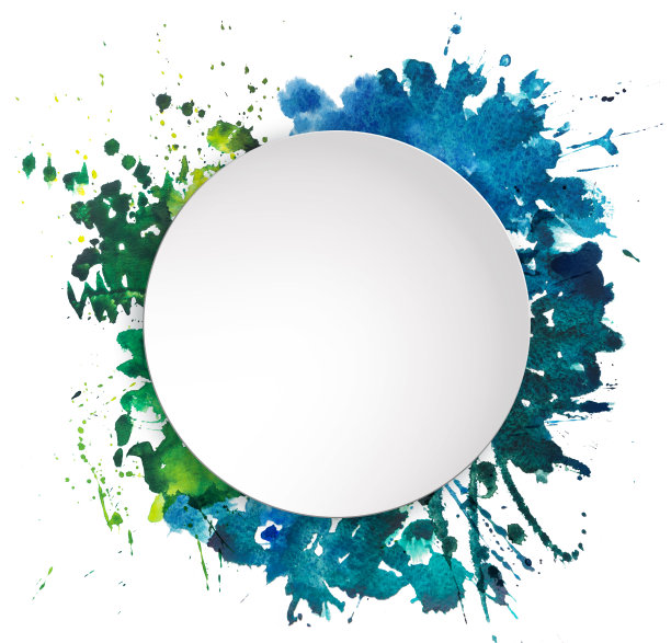 水彩画色彩斑斓的墨迹。图片下载