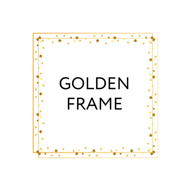 向量金色的框架。闪亮的矩形旗帜。孤立在黑色透明背景。矢量插图，eps 10。图片下载