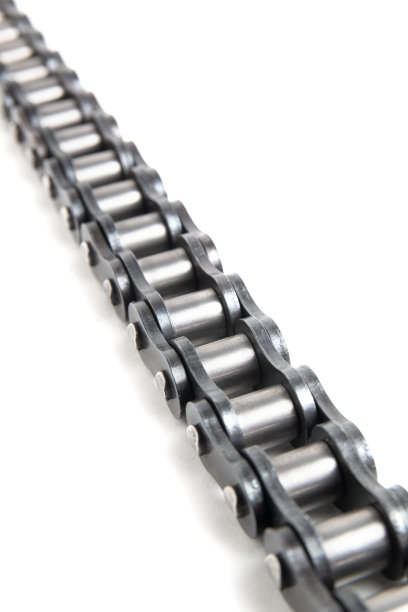 驱动滚子链隔离在白色背景上图片下载