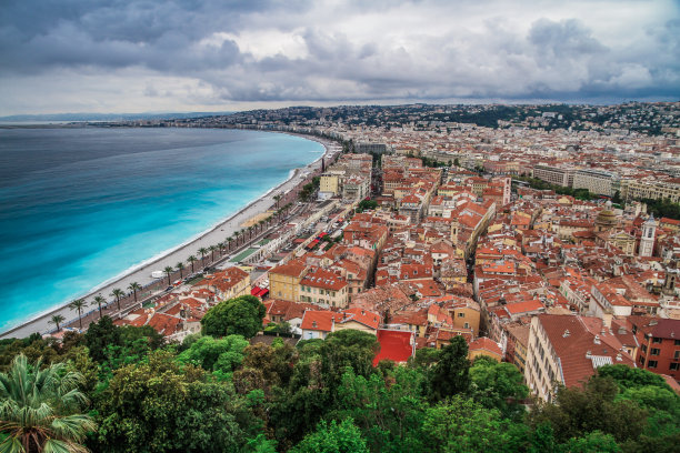 美丽的尼斯全景城市图片下载