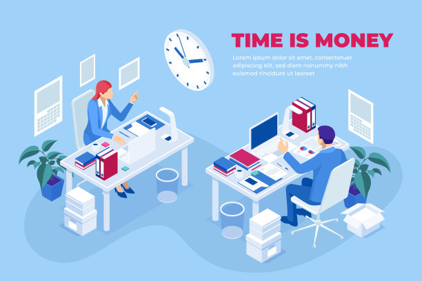 等距时间是金钱的概念。时间管理planning.Deadline。图片下载