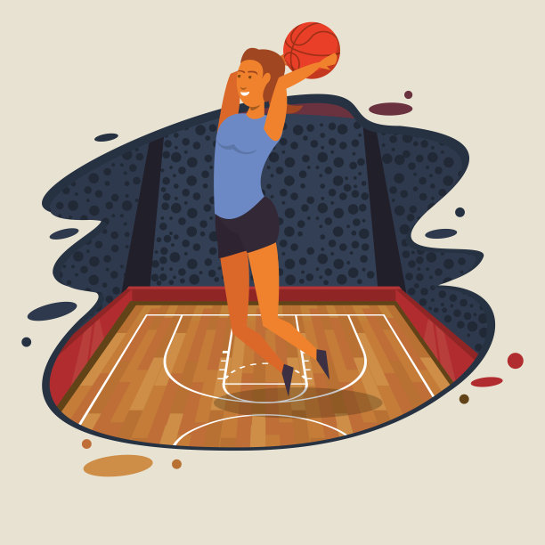 年轻女子运动员用气球打篮球图片下载