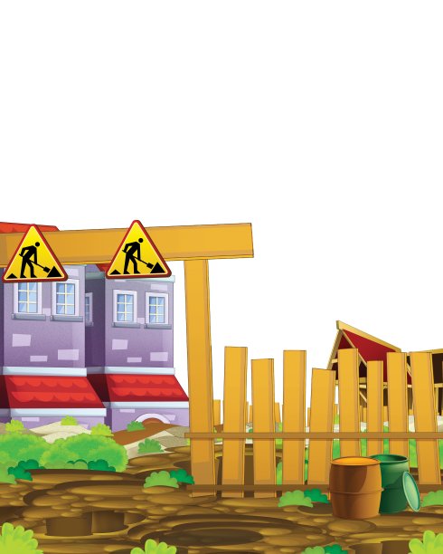 卡通场景的城市街道为不同用途图片下载