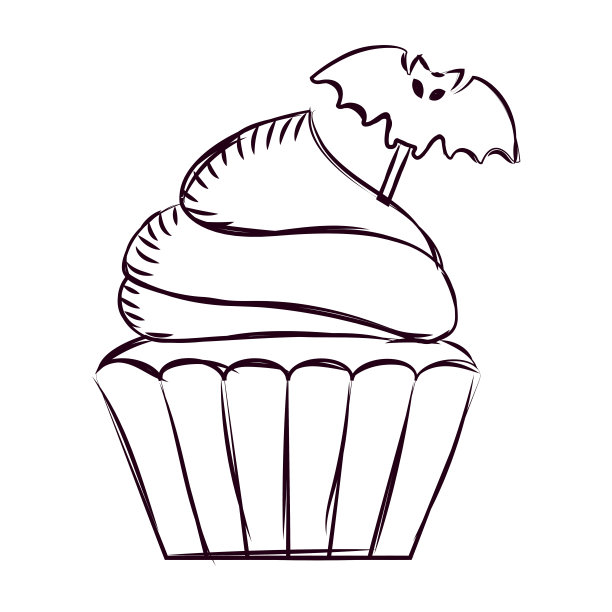 万圣节蛋糕草图图片下载