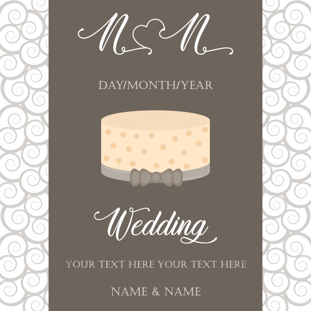 优雅的结婚邀请图片下载