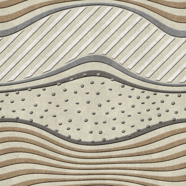 Grunge和波浪背景无缝纹理与浮雕，3d插图图片下载