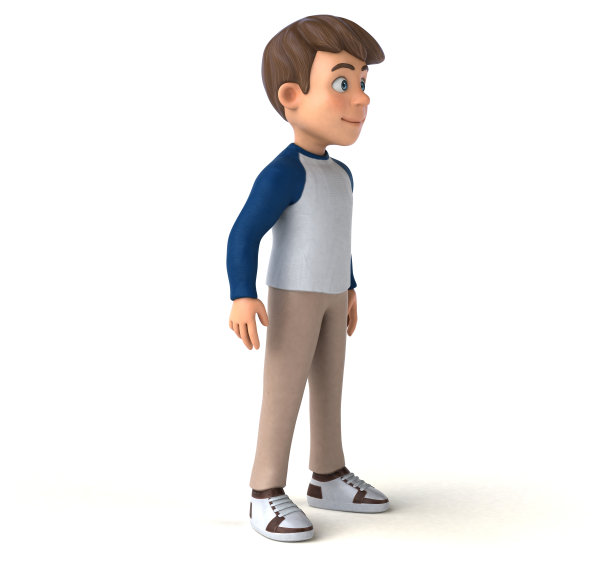 3D卡通人物有趣的少年图片下载