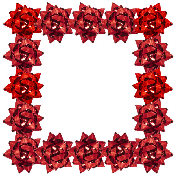 圣诞框白色背景图片下载