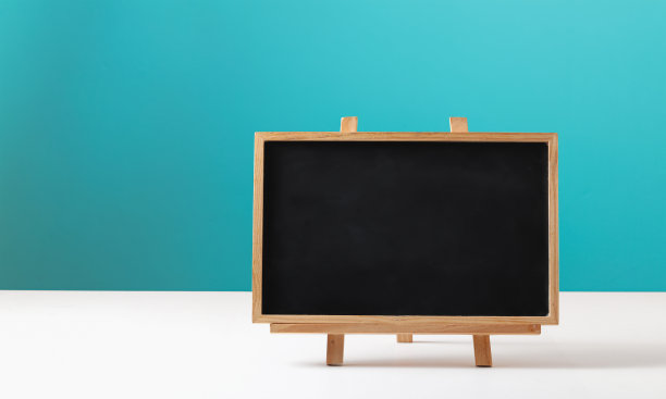 蓝色背景黑板图片下载