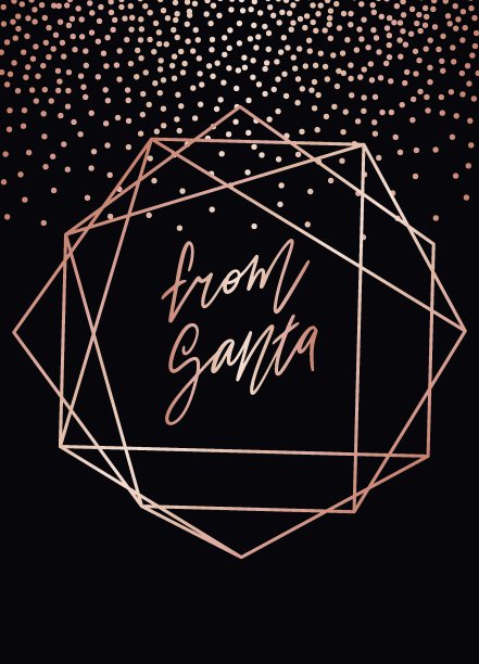 圣诞节几何字体贺卡矢量素材图片下载