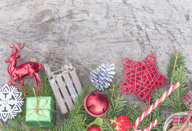 圣诞节和新年假期的背景图片下载