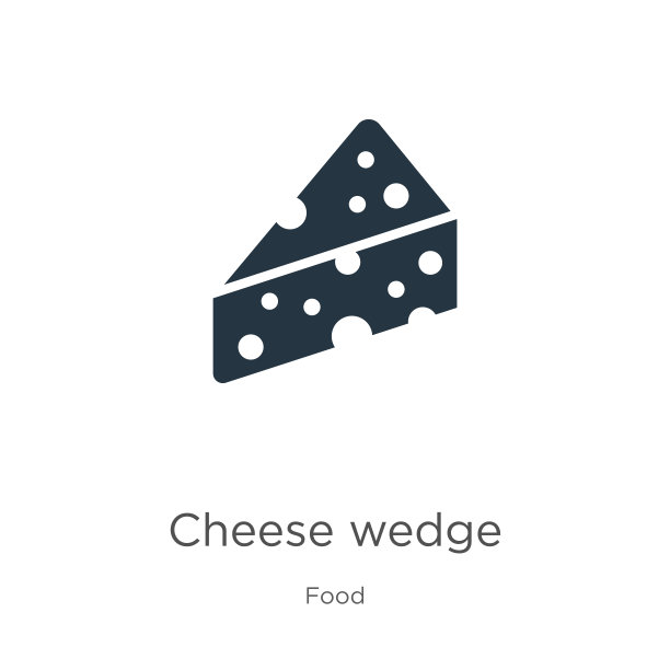 奶酪楔形图标矢量。时尚的平面奶酪楔形图标从食物收集孤立的白色背景。矢量插图可以用于网页和移动平面设计，标志，eps10图片下载