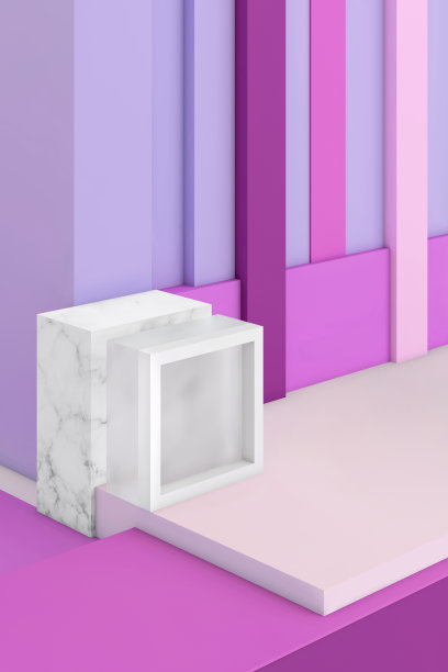 抽象的几何构图与充满活力的色彩图片下载