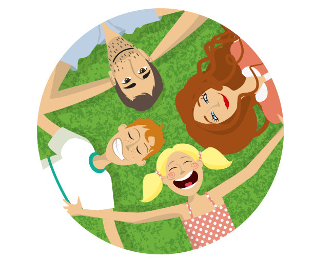 幸福的家庭插图图片下载