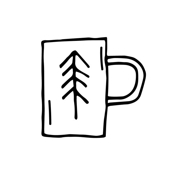 咖啡、茶杯矢量涂鸦插画。图片下载