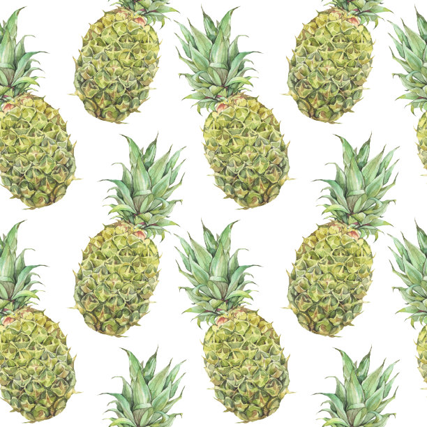 无缝图案的青菠萝。图片下载