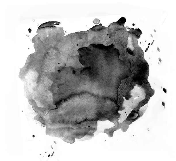 黑色水彩斑点上的白色图片下载
