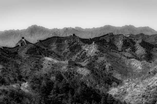 中国的长城是山上的堡垒图片下载