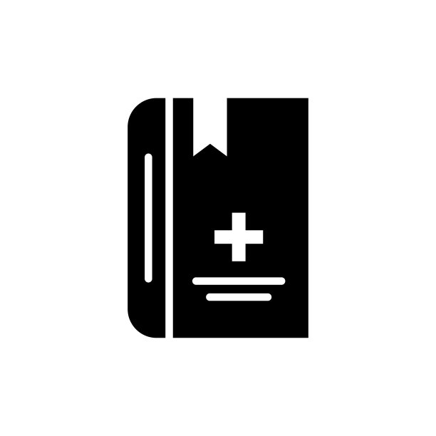 医学书籍矢量线图标图片下载