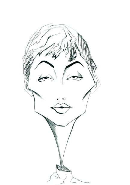 手绘脸时尚插画图片下载
