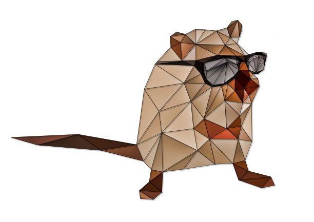 戴墨镜的抽象鼠标图片下载