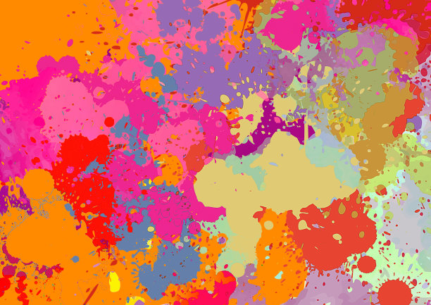 背景用彩色涂料绘制图片下载