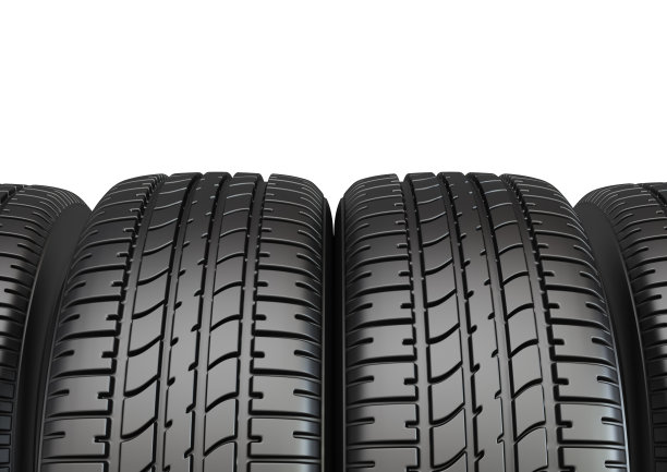 汽车轮胎孤立在白色背景上。图片下载