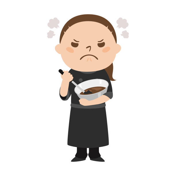 插图的占领。女性的巧克力。愤怒的女人。图片下载