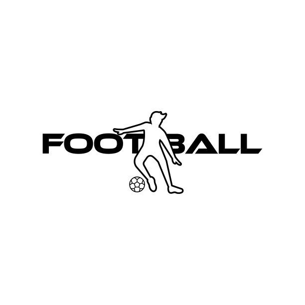 足球运动员矢量素材：包含足球文字和足球运动员形象的体育矢量插画图片下载