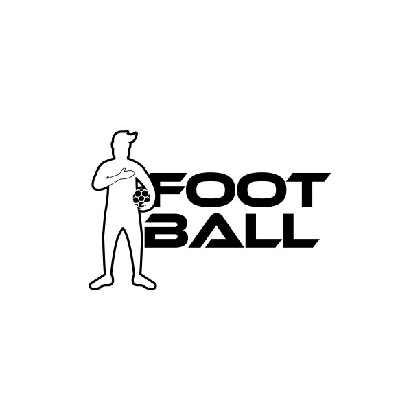 足球运动员矢量素材：包含足球文字和足球运动员形象的体育矢量插画图片下载