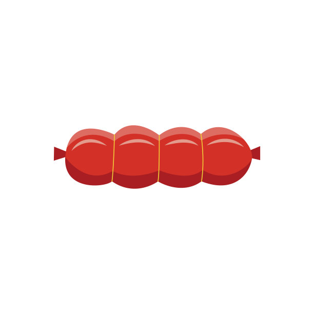 用绳子绑起来的猪肉或牛肉做成的大肉香肠图片下载