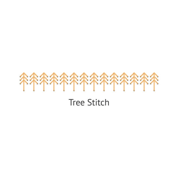 树线缝无缝笔刷用于设计矢量图孤立。图片下载