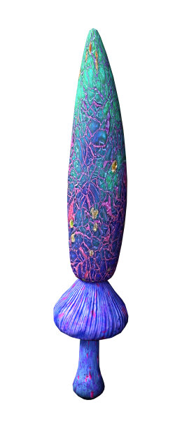 3D插图外星人植物上的白色图片下载