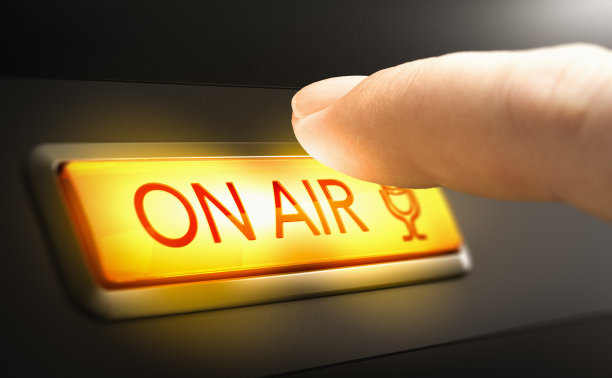 在空气标志，电台工作室概念图片下载