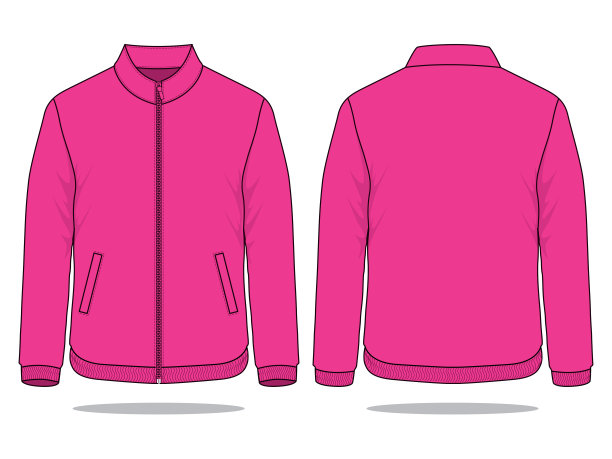 粉色夹克矢量模板图片下载
