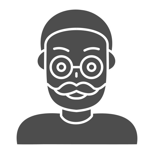 老人固体图标。成年男子矢量插图孤立在白色。祖父字形风格的设计，为网页和应用程序设计。Eps 10。图片下载