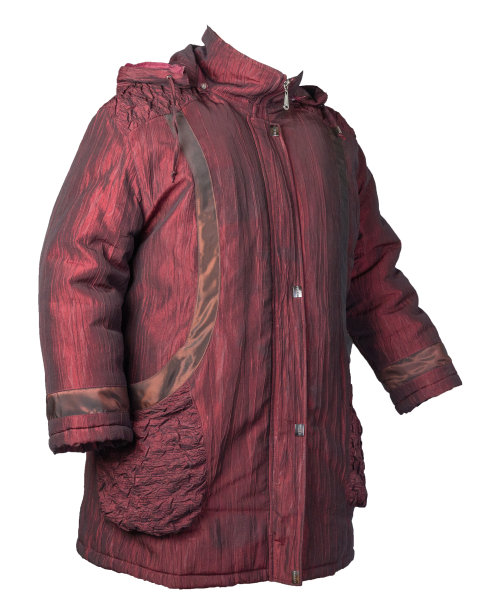 有兜帽的女性被毛孤立在白色背景上。图片下载