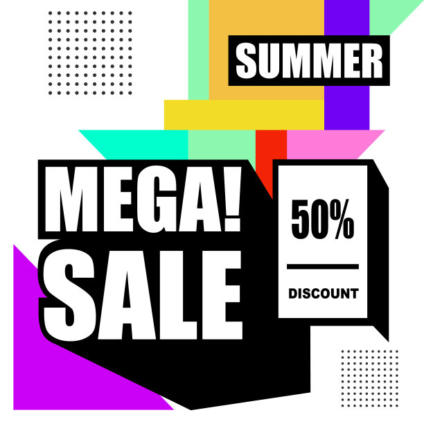 销售折扣风格的网站横幅。时尚和旅游折扣海报。EPS 10矢量假日抽象彩色插图与特别优惠和促销。图片下载