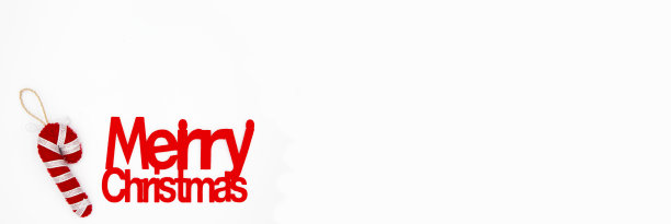 白色背景上的圣诞快乐短语。图片下载