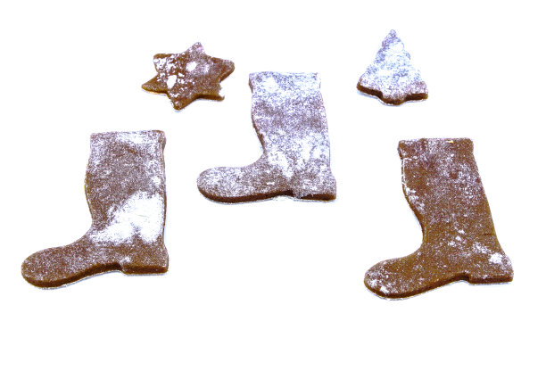 姜饼面团孤立在白色图片下载