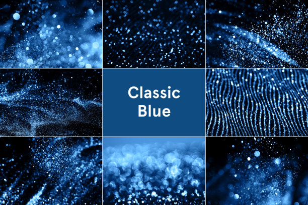 用蓝色闪光的拼贴画图片下载