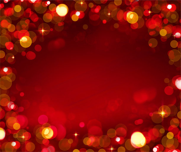 抽象的红色散景背景。庆祝灯光背景。图片下载