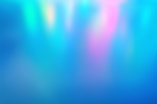 模糊的多色和经典的蓝色背景从光。彩虹全息抽象明亮的霓虹灯颜色背景。图片下载