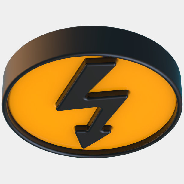 电力的象征。3d渲染-插图图片下载