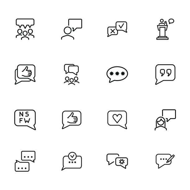 语音气泡线图标设置图片下载