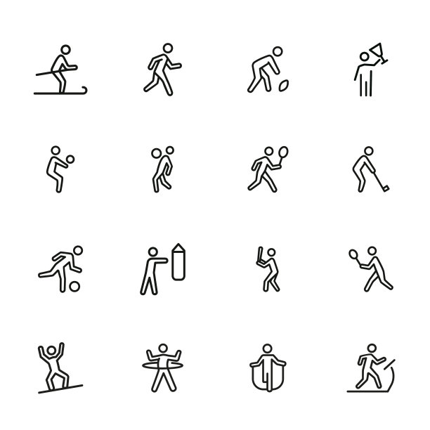 运动象形图图标图片下载